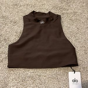 ALO yoga Airlift Fuse Bra Tank Size Small in Espresso